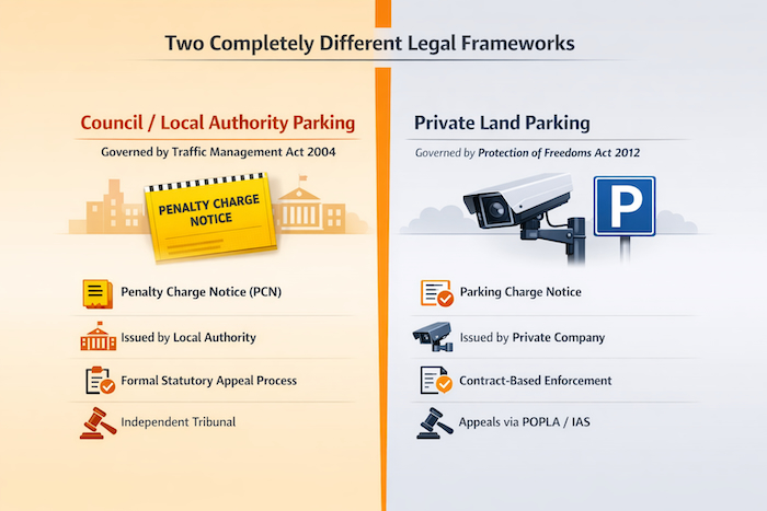 The UK Parking Law Split Diagram